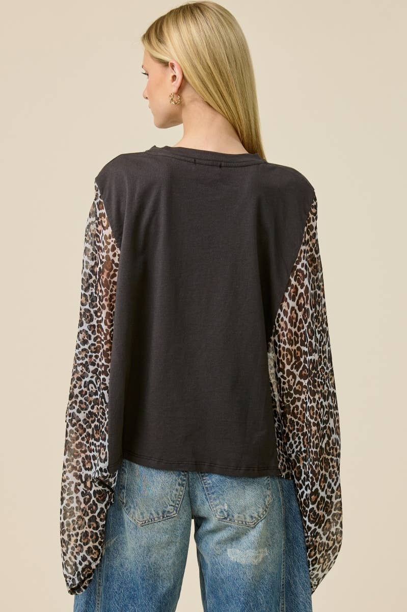 Cowboy 1977 Rodeo Graphic Animal Print Kaftan Top