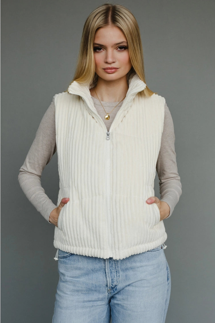 Cream Corduroy Vest