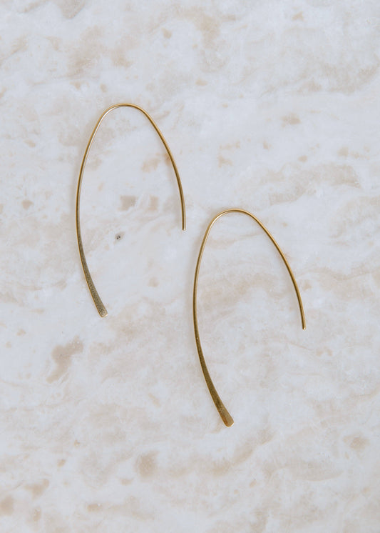 Cast A Line Earring - Gold