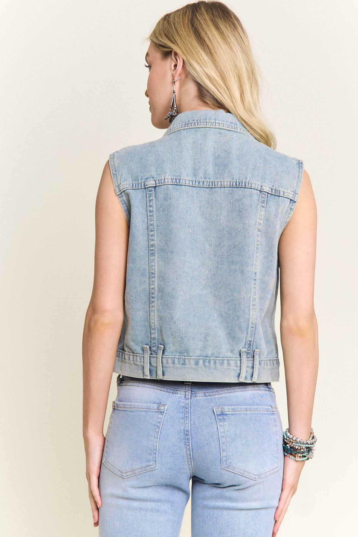 DENIM SLEEVELESS VEST