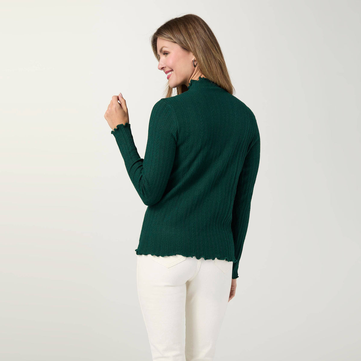 Avalee Funnel Neck Cable Knit Sweater-Fall