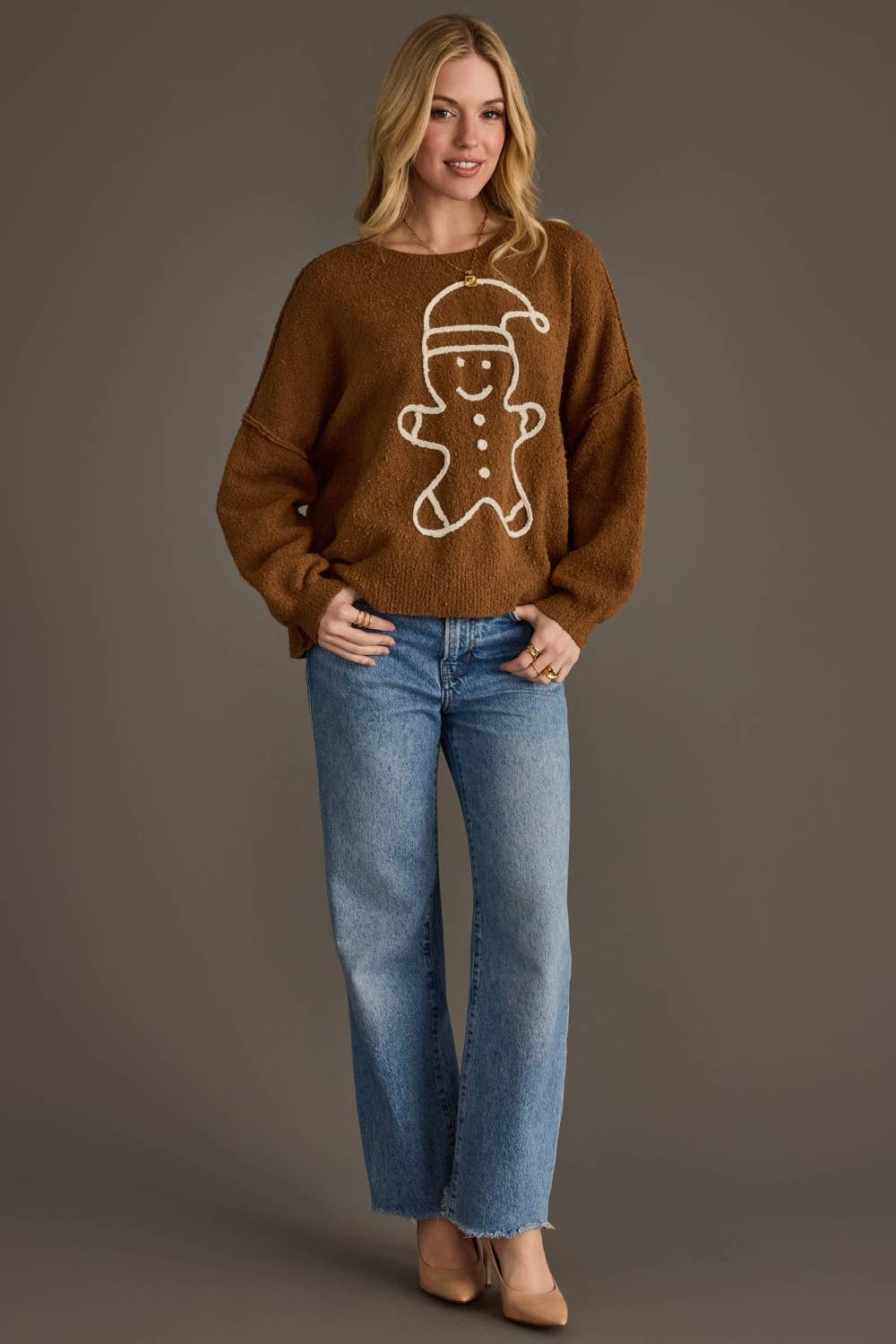 Brown Gingerbread Sweater