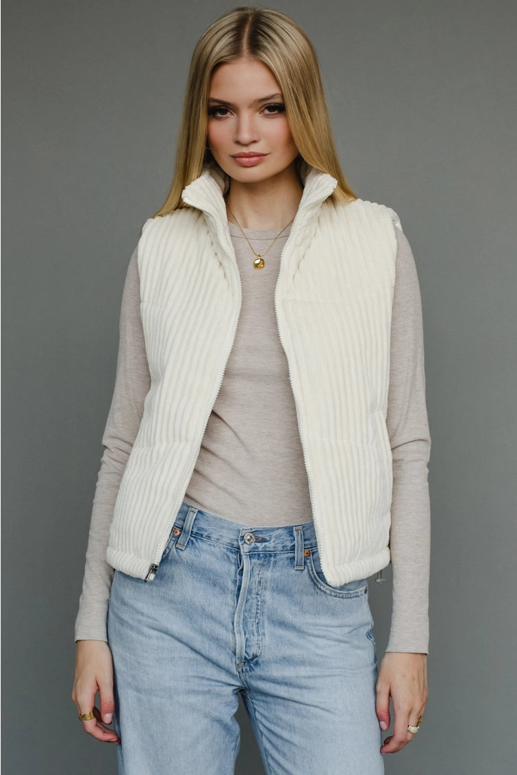 Cream Corduroy Vest