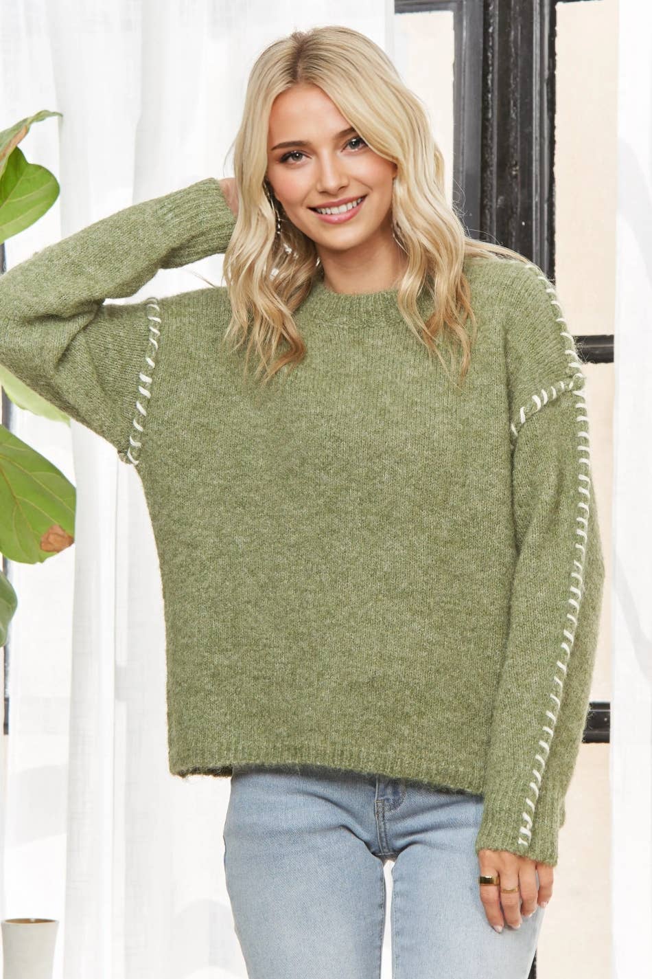 Stitch Detail Knit Sweater