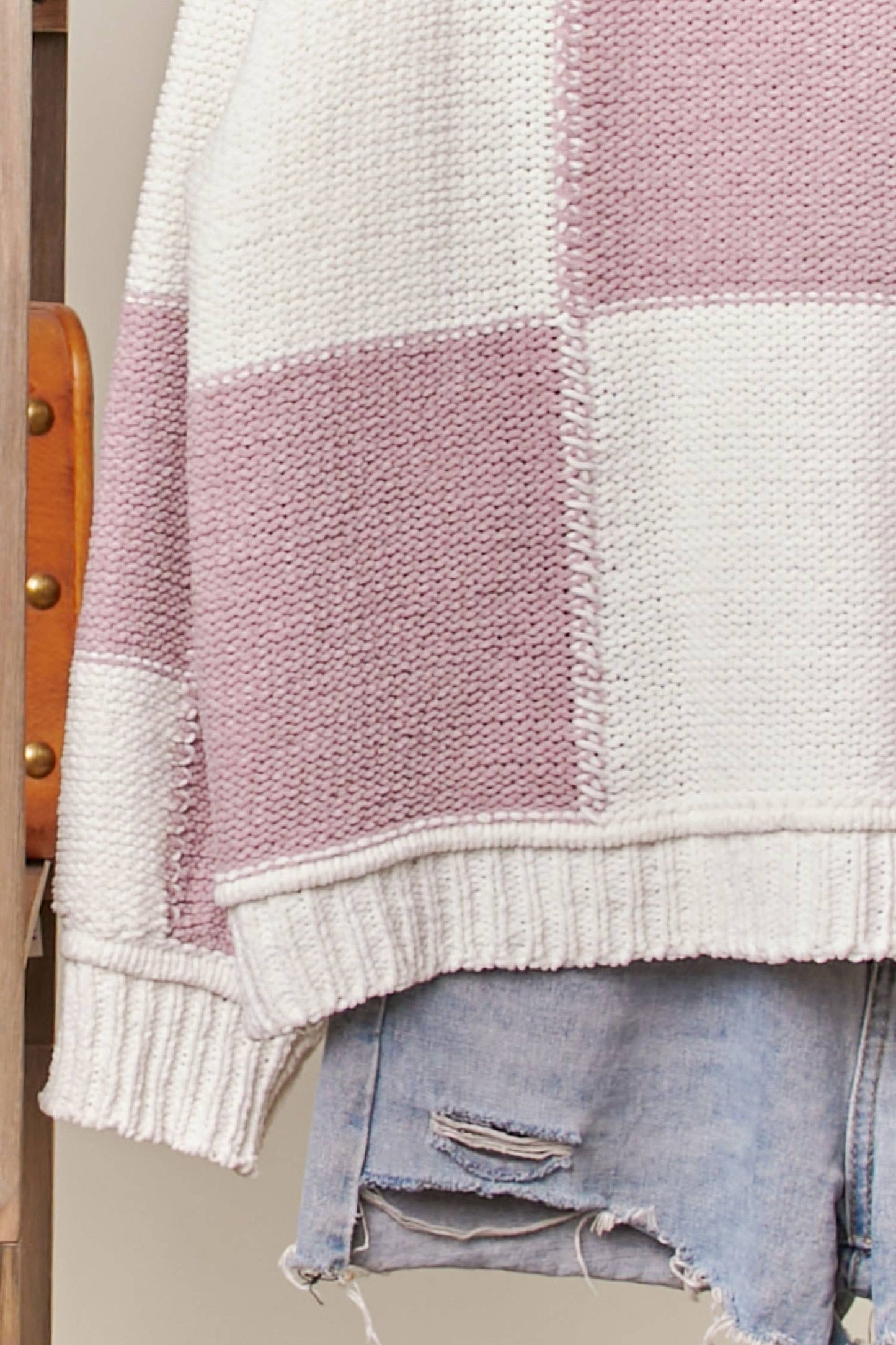 Color Block Loose Fit Sweater