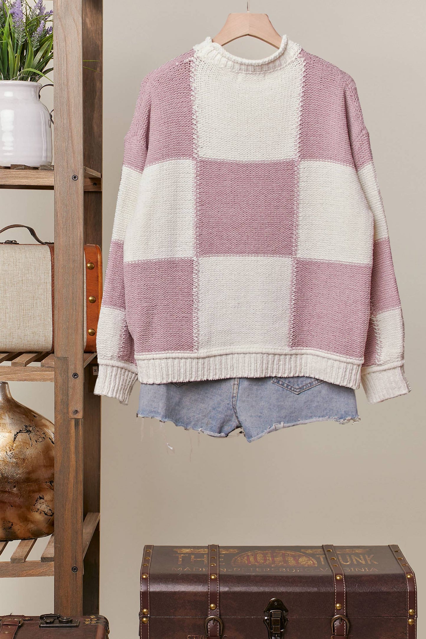 Color Block Loose Fit Sweater